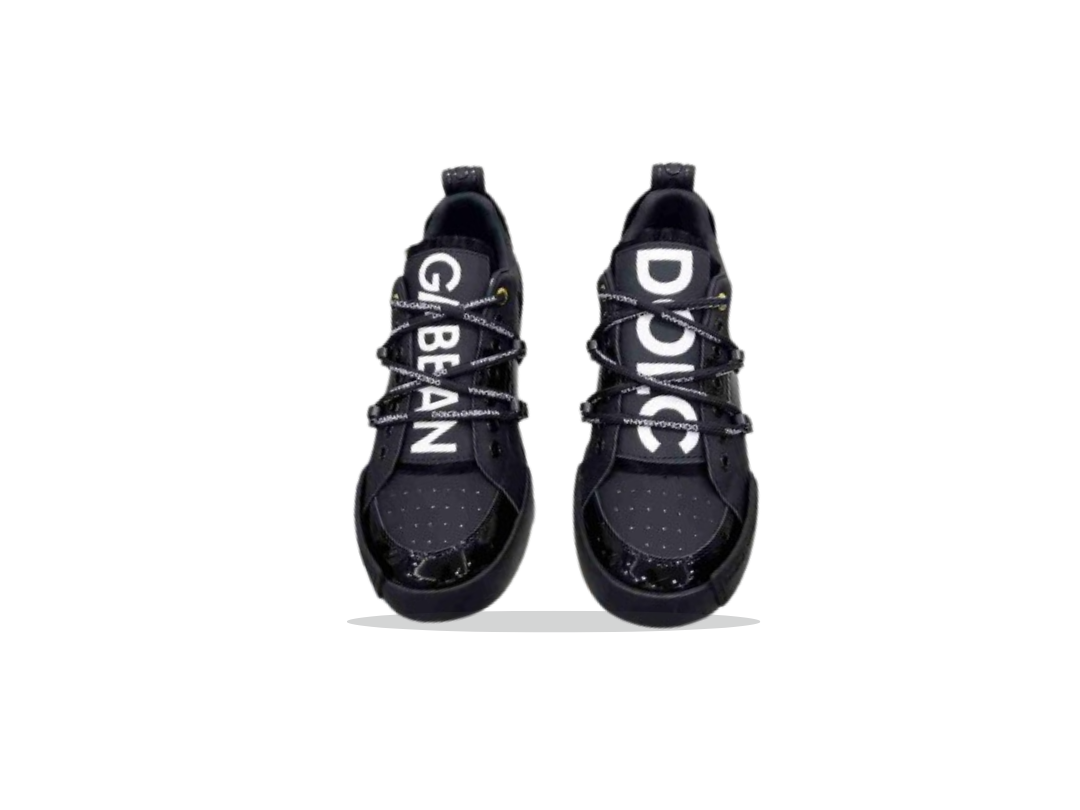 Dolce & Gabbana Portofino Strapped White Black sneakers